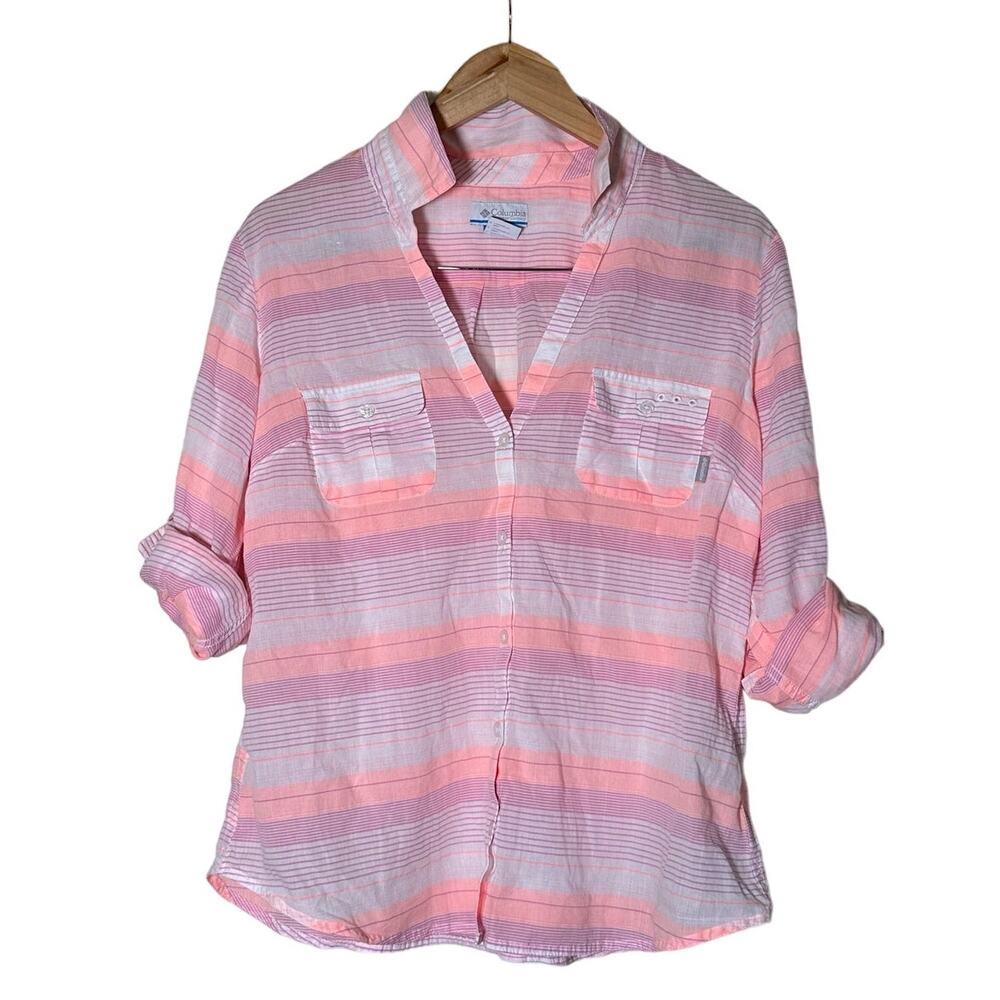 Columbia Women Shirt Pink Size Large